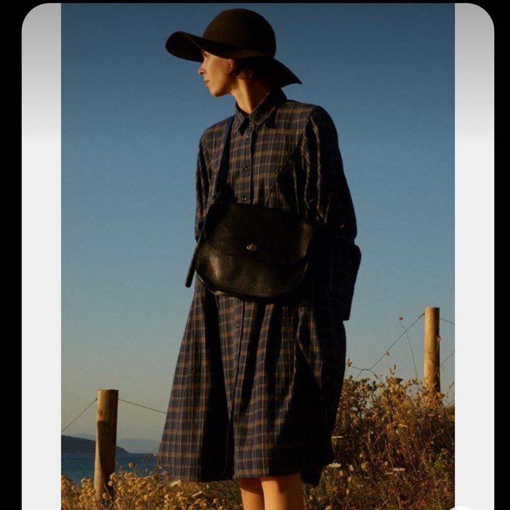 TOAST cotton swingy shirt dress in slate - NWT